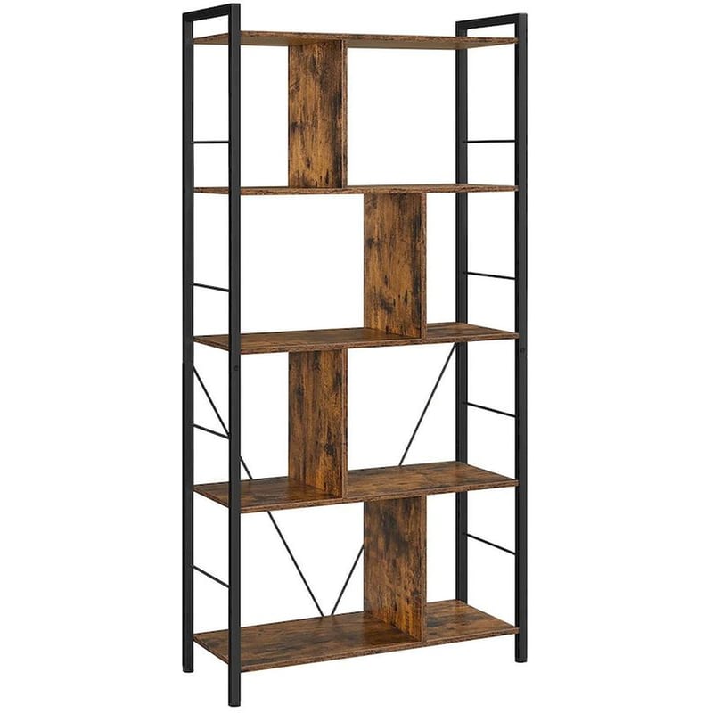 Ραφιέρα Vasagle Lbc121b01 από Μοριοσανίδα/Μέταλλο 74x30x150cm - Καφέ/Μαύρο