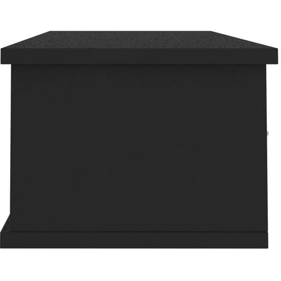 Ράφι Τοίχου VidaXL από Μοριοσανίδα  88x26x18.5 cm - Μαύρο image 2