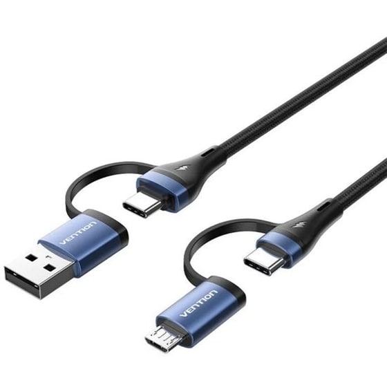 Καλώδιο δεδομένων Vention CTLLF 4 in 1 USB-C - Μπλε image 0