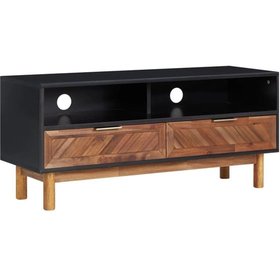 Έπιπλο Τηλεόρασης VidaXL από Ξύλο 100x35x45cm - Mάυρο/Καφέ image 0