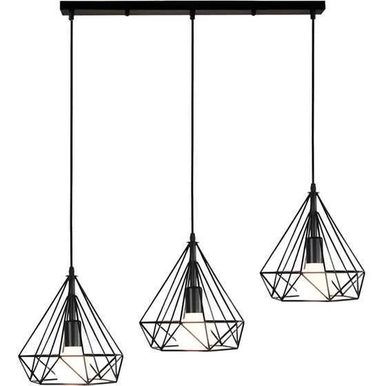 Κρεμαστό Φωτιστικό Οροφής  Σε Μαύρο Χρώμα 20cm R50 image 0