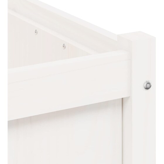 Ζαρντινιέρα VidaXL από Μασίφ Ξύλο Πεύκου 70x70cm - Λευκό image 7