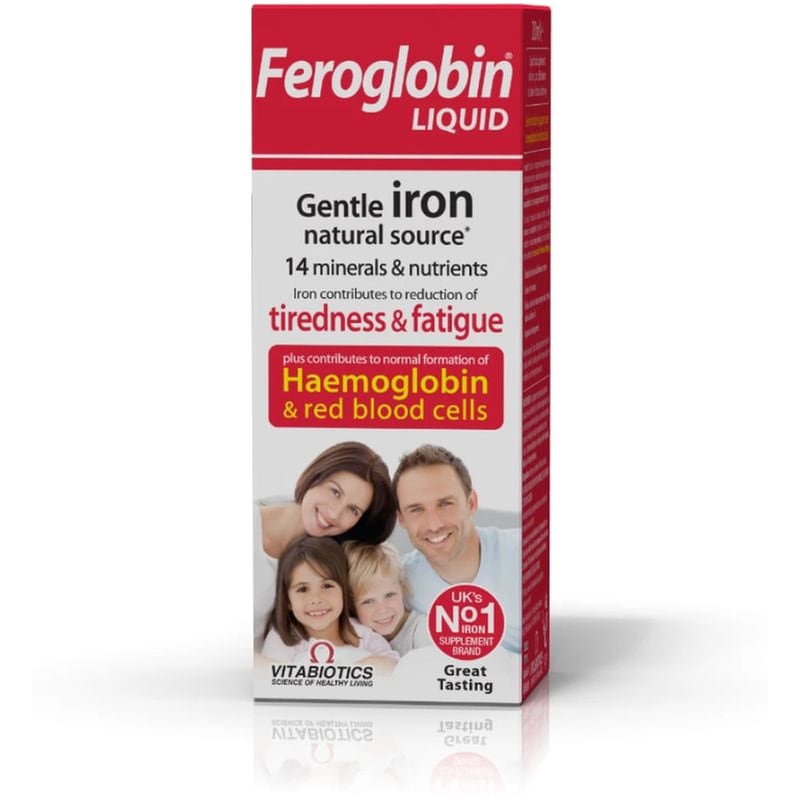 VITABIOTICS Ειδικό Συμπλήρωμα Διατροφής Vitabiotics - Feroglobin Liquid - 200ml Υγρή μορφή