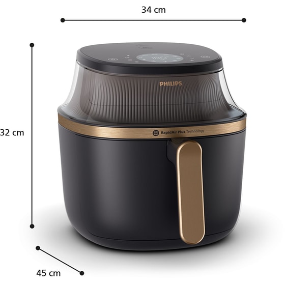 PHILIPS NA342/00 με Αποσπώμενο Κάδο 2000 W 7.2 L Μαύρο Φριτέζα Αέρος image 3