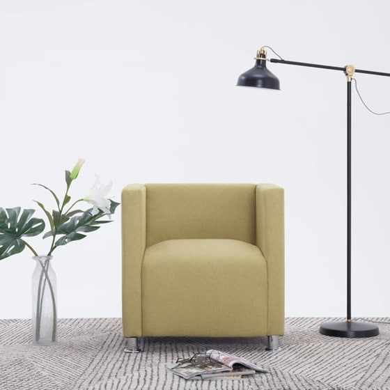 Πολυθρόνα VidaXL Cube από Ύφασμα - Πράσινη image 1