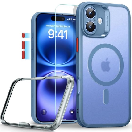 Θήκη και Tempered Glass Apple iPhone 16 - ESR Classic Pro Set με MagSafe - Frosted Blue image 0