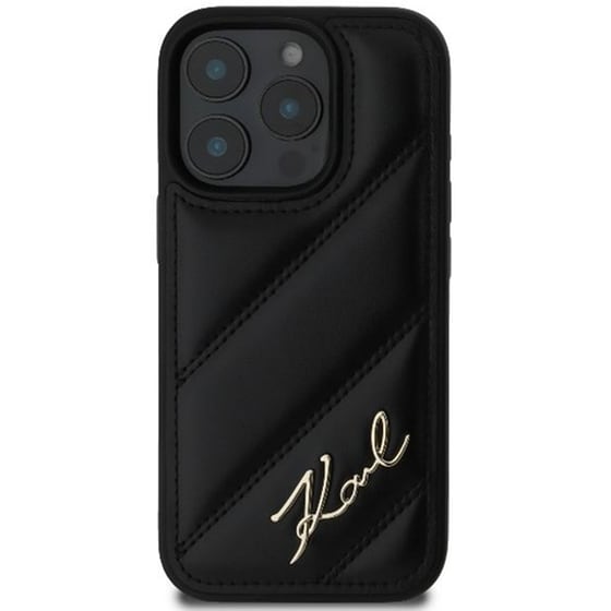 Θήκη Apple iphone 16 Pro Max - Karl Lagerfeld Quilted Signature - Μαύρο image 2