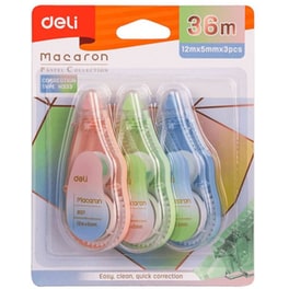 Διορθωτική Ταινία Deli Macaron 12m (3 Τεμάχια)