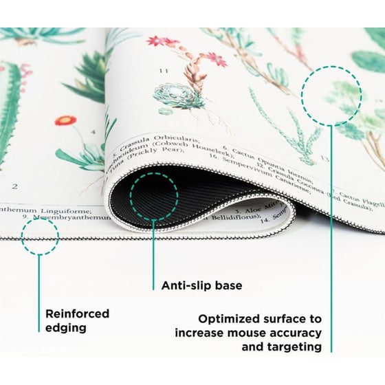 Grupo Erik Botanical Cacti Gaming Mouse Pad XL 800 mm - Με σχέδιο image 2
