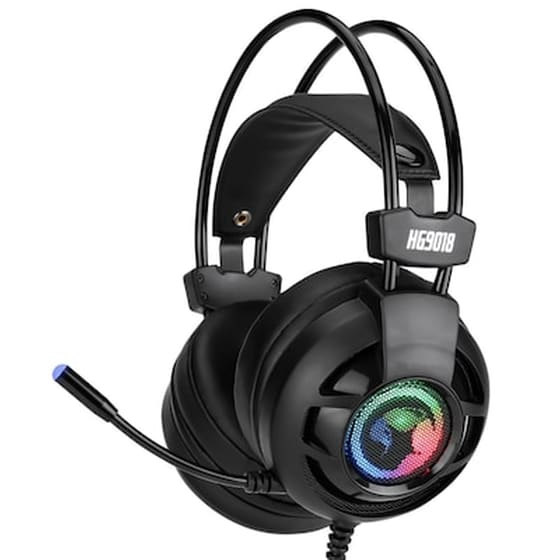 Marvo HG9018 Gaming Ενσύρματα Ακουστικά USB με RGB Φωτισμό - Μαύρα image 0