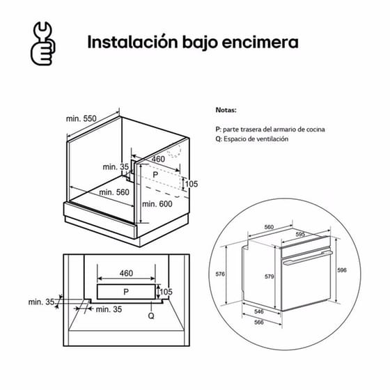 LG WS5D7230S InstaView™ 72 Lt Inox Εντοιχιζόμενος Φούρνος Άνω Πάγκου image 7