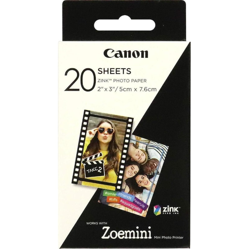 Canon Zoe Mini Zink Φωτοαντιγραφικό Χαρτί (2x3) 20 φύλλα