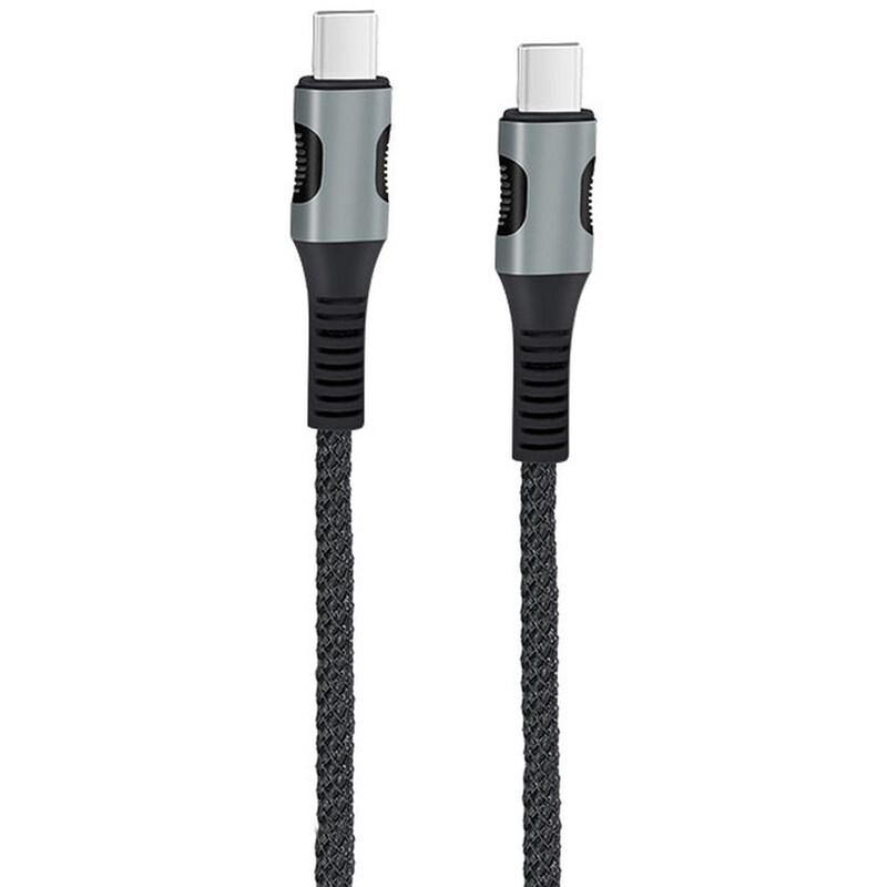Καλώδιο Φόρτισης EGOBOO ChargeFlow Fabric USB-C to USB-C 1.2m – Black