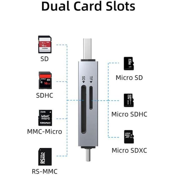 Cabletime Card Reader Ct-acsd3-ag, Sd/micro Sd, Usb/usb-c, 5gbps, Γκρι image 8