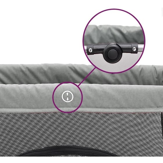 Παρκοκρέβατο VidaXL με Στρώμα Γκρι image 5