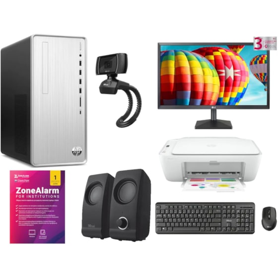 SET Powerful Bundle - Desktop Pavilion TP01-2014nv/Monitor LG 24MK43HP/DeskJet 2710e/Antivirus /Wireless Combo Trust ODY/Ηχεία TRUST Remo/WebCam Trust Trino image 0