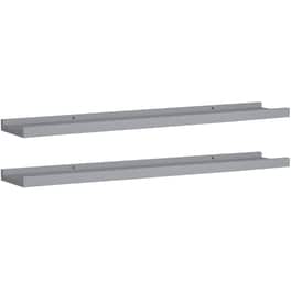 Ράφια Τοίχου VidaXL από MDF 80x9x3 cm 2 Τμχ - Γκρι