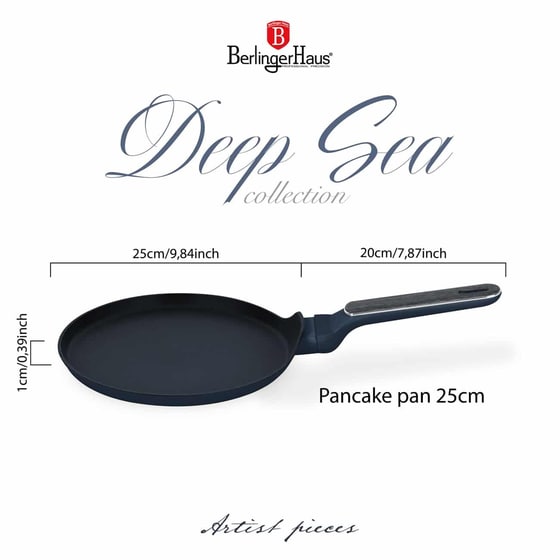 Αντικολλητικό Τηγάνι για Pancakes BERLINGER HAUS Deep Sea Collection BH-8367 25 cm Μπλε image 1