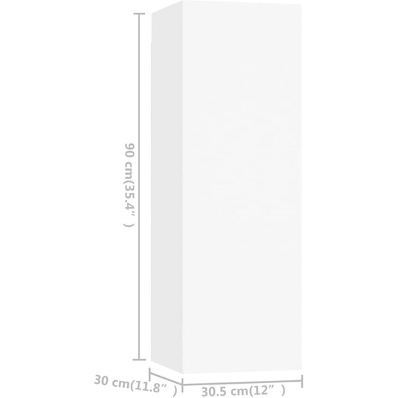 Έπιπλα Τηλεόρασης VidaXL Μοριοσανίδα 5 Τμχ 60x30x30cm - Λευκό image 7
