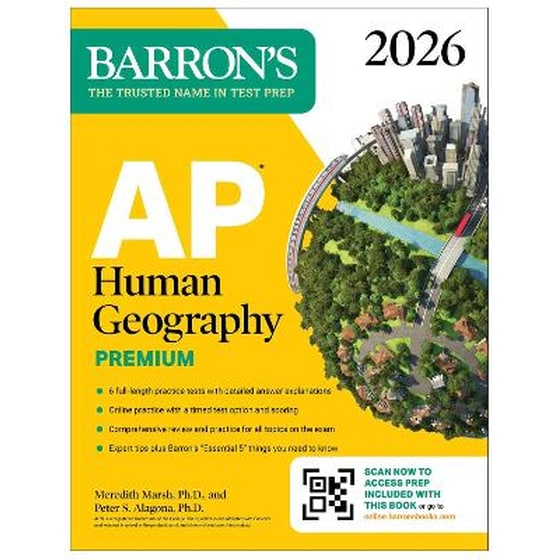 AP Human Geography Premium, 2026: Prep Book with 6 Practice Tests+ Comprehensive Review + Online Practice image 0