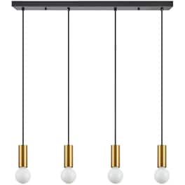 Φωτιστικό Οροφής Πολύφωτο Homelighting Adept Tube 77-8573 Μεταλλικό - Χρυσό/Μαύρο