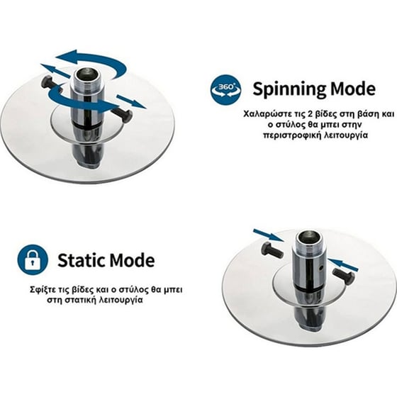 Στύλος Pole Dancing Viking T-70 Ασημί image 5