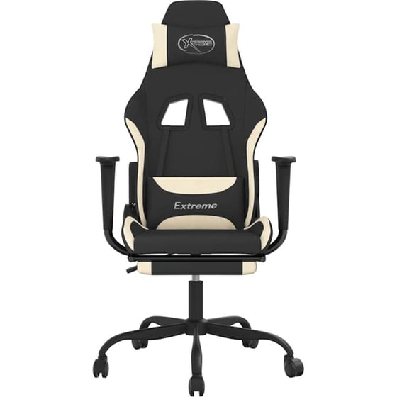 Καρέκλα Gaming VIDAXL 345480 με Υποπόδιο - Μαύρο image 1