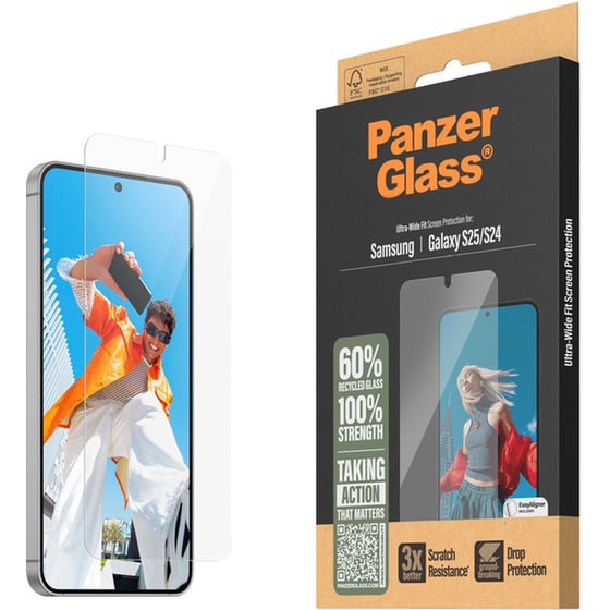 Προστατευτικό οθόνης Samsung Galaxy S25 - PanzerGlass Ultra Wide Fit Screen Protection image 2