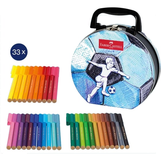 Μαρκαδόροι Ζωγραφικής Faber Castell Κασετίνα Soccer Connector (33 Τεμάχια) image 2