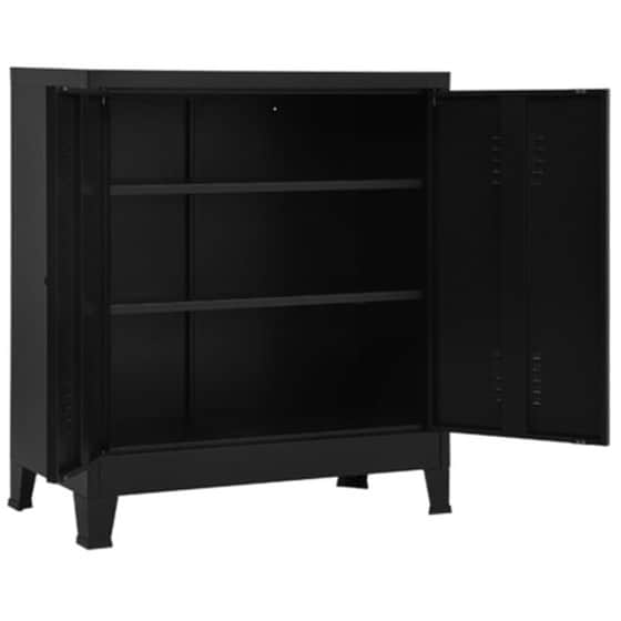 Ντουλάπι Γραφείου VidaXL Αρχειοθήκη από Ατσάλι 90x40x100 cm - Μαύρο image 2