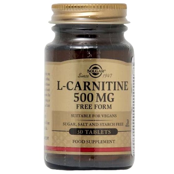 Αμινοξύ Solgar L-carnitine 500mg - 30 ταμπλέτες image 0