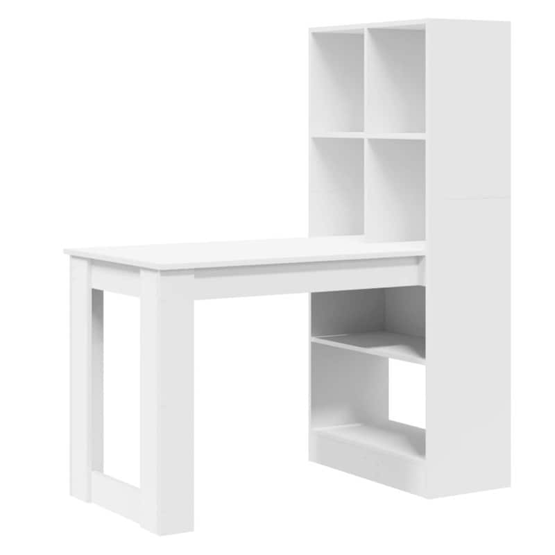 Γραφείο VidaXL από Επεξεργασμένο Ξύλο 122x67x145 cm - Λευκό