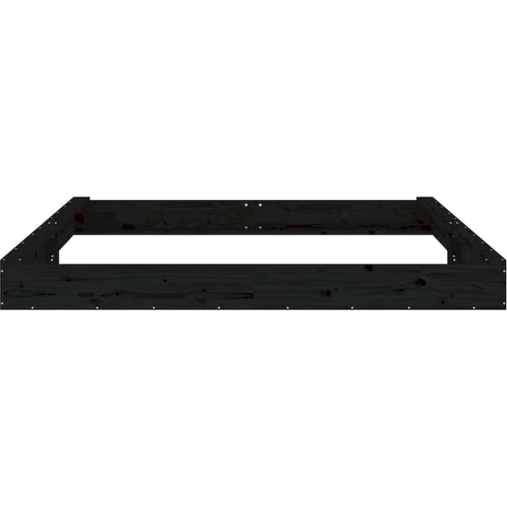 VidaXL Αμμοδόχος με Καθίσματα Τετράγωνη 200x200x20cm Ξύλινη - Μαύρο image 4