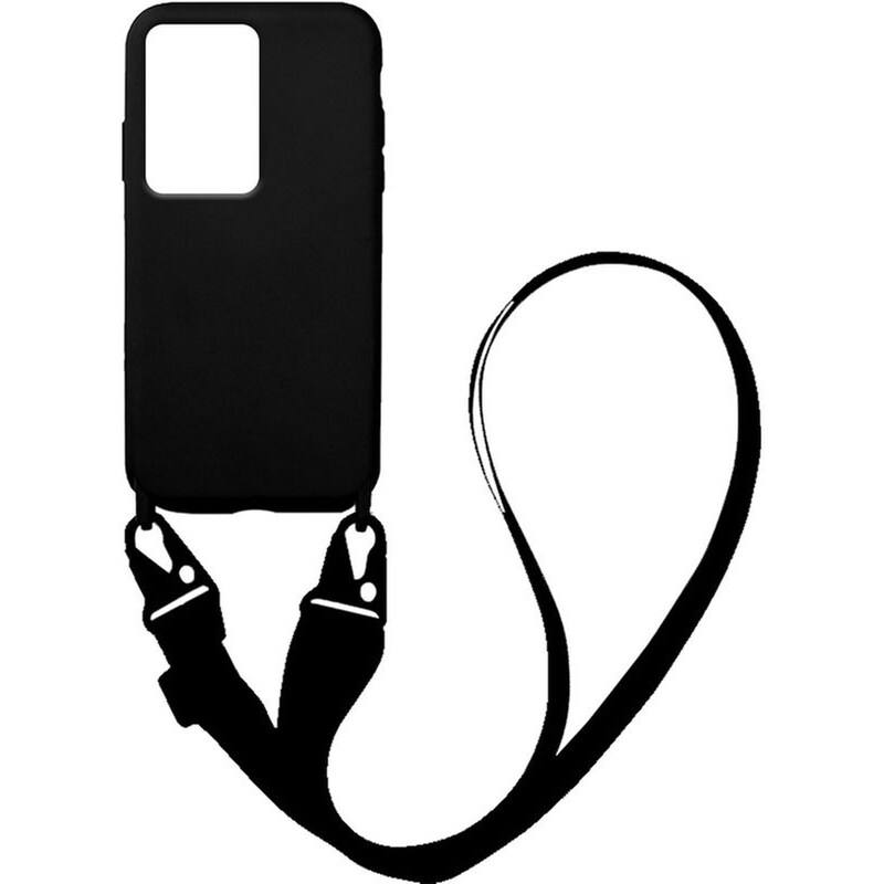 Θήκη Xiaomi Redmi Note 12 Pro+ - Sonique Carryhang Liquid Silicone Strap - Μαύρο