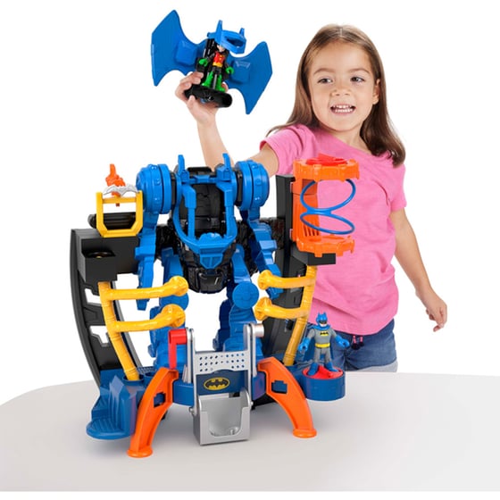 Fisher-Price Σετ Παιχνιδιού Imaginext Κέντρο Διοίκησης Ρομπότ με Αποσπώμενο Ρομπότ & Φιγούρες Δράσης  Batman/Robin image 4
