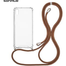 Θήκη Apple iPhone XS Max - Sonique με Κορδόνι Armor Clear - Καφέ