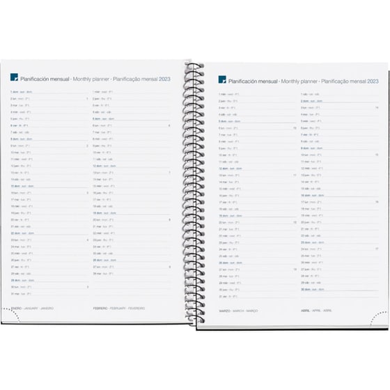 Ατζέντα Miquelrius 2023 Εβδομαδιαίο 12M A5 - Σπιράλ Spots image 3