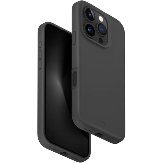 Θήκη Apple iPhone 16 Pro - Uniq Lino Hue Hybrid Silicone Case with Magnetic Charging - Grey image 1