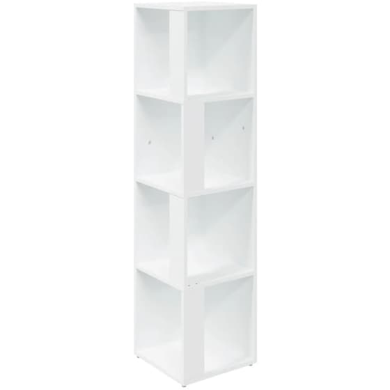 Ραφιέρα VidaXL Γωνιακή από Μοριοσανίδα 33x33x132 cm - Λευκό image 2