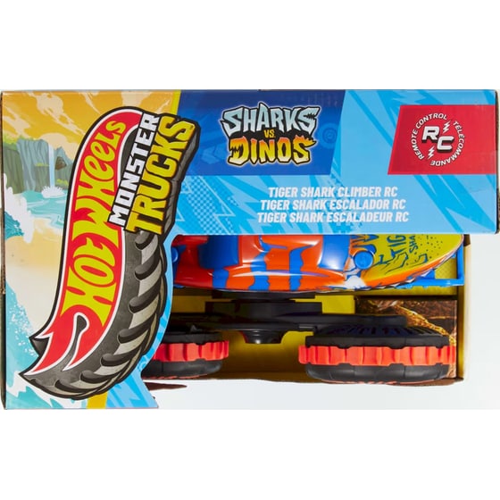 Mattel Hot Wheels Τηλεκατευθυνόμενο Monster Trucks R/C Tiger Shark που Σκαρφαλώνει 1:15 (JFR39) (JFR39) image 2