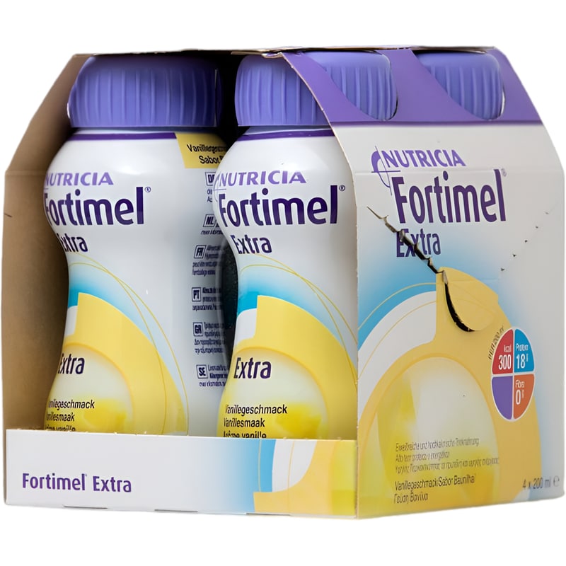 Ειδικό Συμπλήρωμα Διατροφής Nutricia Fortimel Extra Βανίλια - 4 τεμάχια x 200ml