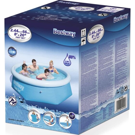 Φουσκωτή Οικογενειακή Πισίνα Bestway Fast Set 57265 2100 Lt - Μπλε image 2