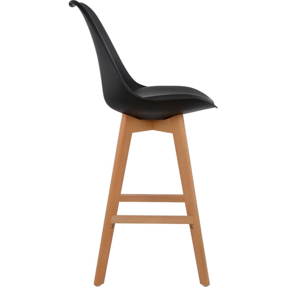 Σκαμπό Μπαρ Polihome Fiona Ξύλινη 47.5x57x104.5cm 4Τμχ - Μαύρο image 7