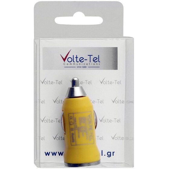 USB MINI VCU09 1200MA YELLOW ΦΟΡ ΗΣ ΑΥΤΟ image 3
