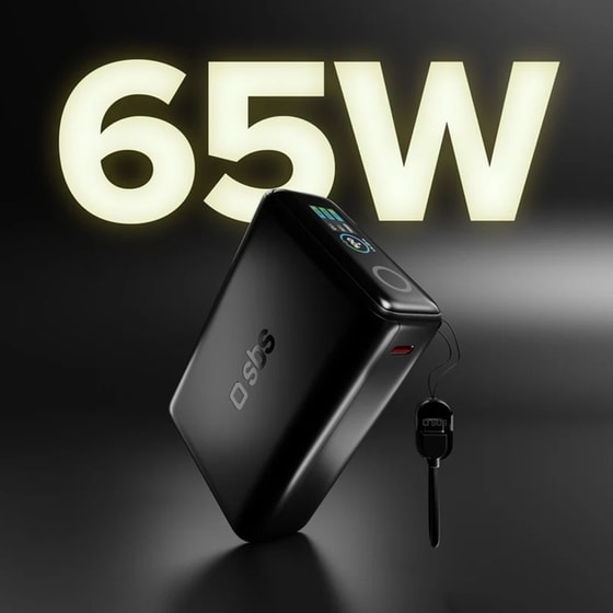 Powerbank SBS 20000mAh USB-C 65W - Black image 1