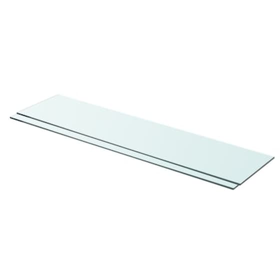 Ράφια Τοίχου VidaXL Πάνελ από Γυαλί 90x20 cm 2 Τμχ - Διάφανο image 1