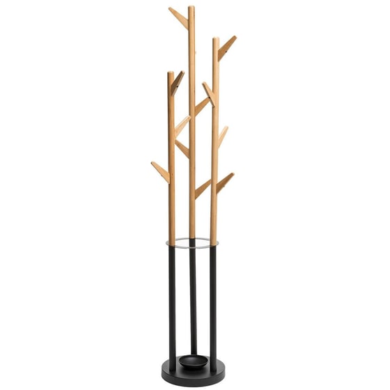 Καλόγερος Spitishop Bamboo 38x38x174 cm - Μαύρο/Μπεζ image 0