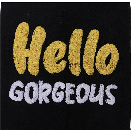 Πατάκι Μπάνιου Nef-nef Hello Gorgeous Βαμβακερό 80x80cm - Μαύρο image 0