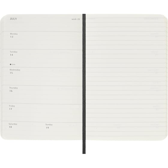 Ημερολόγιο Εβδομαδιαίο Moleskine 2026 12Μ Pocket Black Soft image 3