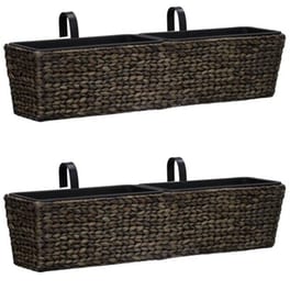 Vidaxl Ζαρντινιέρες 2 Τεμ. Καφέ Από Υάκινθο Του Νερού